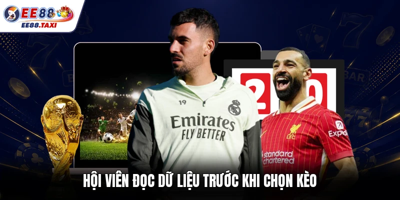 Hội viên đọc dữ liệu trước khi chọn kèo