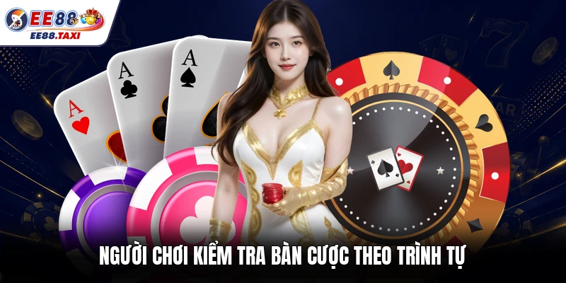 Người chơi kiểm tra bàn cược theo trình tự
