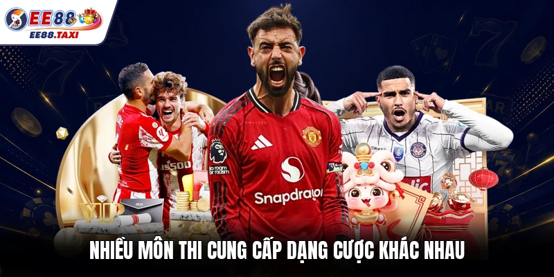 Nhiều môn thi cung cấp dạng cược khác nhau